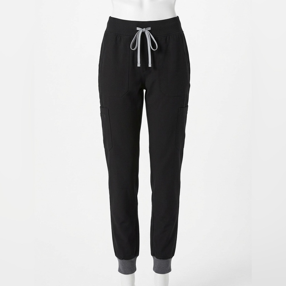 Figs Tansin 2.0 Jogger Scrub Pants Black FIONx Yoga Waistband Women’s Medium